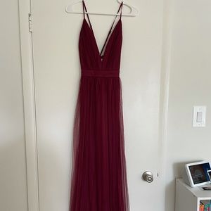 TOBI - burgundy formal dress